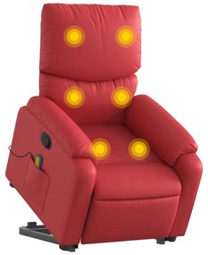 vidaXL piros műbőr dönthető masszázs- és állófotel