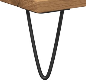 kézműves tölgy színű szerelt fa tálalószekrény 104 x 35 x 70 cm
