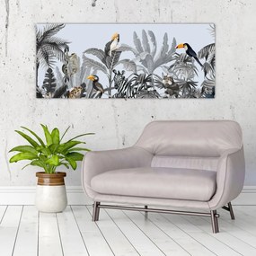 Kép - Illusztrált dzsungel (120x50 cm)