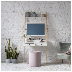 Leno fehér állvány fiókkal és tükörrel - Ragaba