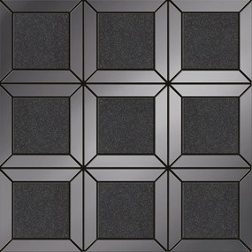 Tubadzin Lucid square black 29,8x29,8 Fali Mozaik