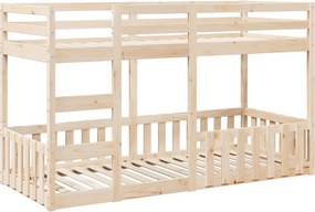 vidaXL tömör fenyőfa emeletes ágy 80x200 cm