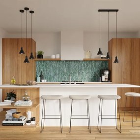 Sollux SL.0986 - Csillár zsinóron TALEJA 3xE27/60W/230V fekete