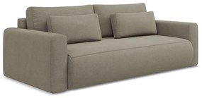 Világosbarna kinyitható-tárolóhelyes kanapé 238 cm Kapua – Makamii