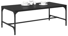 vidaXL Dohányzóasztal Fekete tölgy 100 x 50 x 35 cm Faanyag