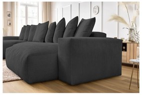 Szürke kordbársony sarokkanapé Voltaire – Bobochic Paris