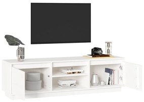 fehér tömör fenyőfa TV-szekrény 140 x 35 x 40 cm