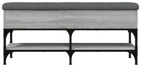 szürke sonoma színű szerelt fa cipőpolc 102 x 32x 45 cm