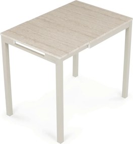 Jídelní stůl rozkládací 60-90x60 cm, melamin, travertin, GDT-206 TRV
