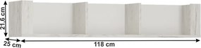 Polc typ 61, fehér craft, ANGEL