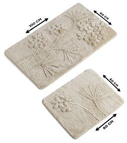 Bézs fürdőszobai kilépő szett 2 db-os 100x60 cm – Foutastic