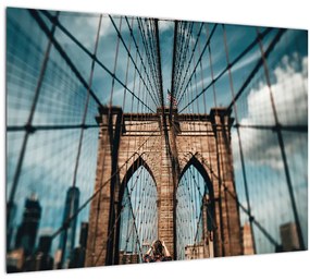 Kép - Brooklyn Bridge (üvegen) (70x50 cm)
