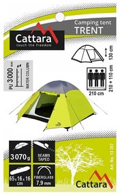 Trent sárga duplafalú háromszemélyes sátor - Cattara