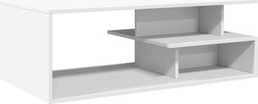 vidaXL fehér szerelt fa dohányzóasztal 102 x 55 x 35 cm