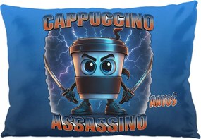 Italian Brainrot Cappuccino Assassino párna villámokkal