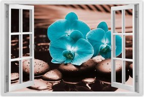 Poszter 60x40 Türkiz orchidea