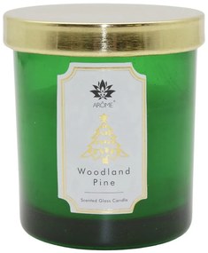 AromeSvíčka színes üvegben fedéllel, WoodlandPine, 125 g