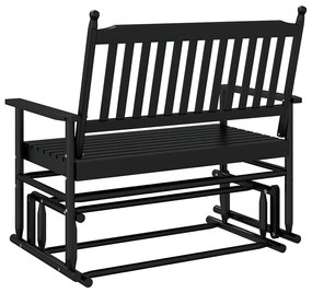 fekete tömör nyárfa hintapad 118 x 70 x 104,5 cm