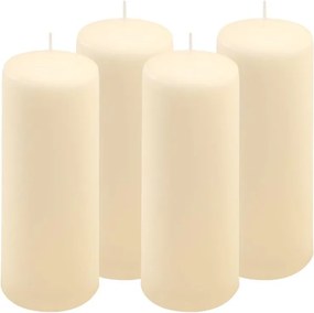 Gyertya készlet 20 cm Ø 7,5 cm  4 db krém