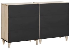 Széf 2 pcs Fehér 60 x 33 x 75 cm tömör mangófa