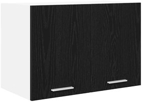 Függő szekrény Riga 2 pcs Fekete tölgy és fehér 60 x 31 x 40 cm