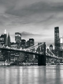 Fotótapéta Brooklyn híd éjszaka New York panoráma 206x275 +ragasztó