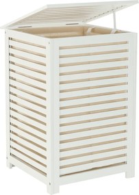 Szennyestartó kosár, lakkozott, banbusz/féher/bézs, BASKET