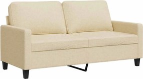 vidaXL kétszemélyes krémszínű szövetkanapé 140 cm