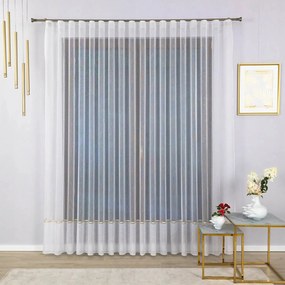 Lucca Sable Függöny Fehér, Átvezetős 300x240