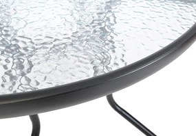 Kerti asztal ZWMT Ø 80 cm fém üveglappal