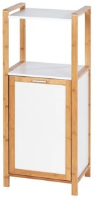 Fehér-natúr színű bambusz fürdőszobai polcos állvány 40x95 cm Finja – Wenko