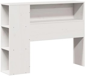 fehér tömör fenyőfa fejtámla tárolóval 100 cm