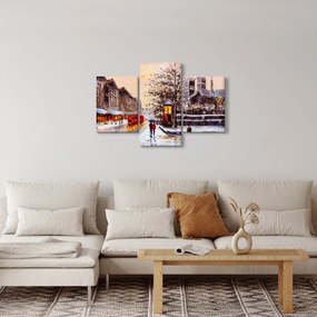 Kép - Egy téli város festménye (90x60 cm)