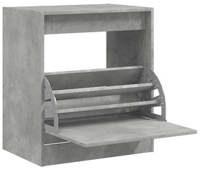 betonszürke szerelt fa cipőszekrény 60 x 42 x 69 cm