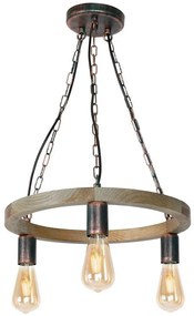 Csillár láncon HAKON 3xE27/60W/230V