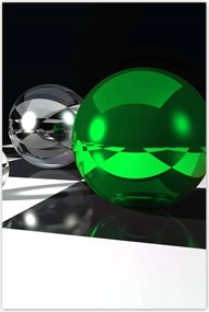 Poszterek 80x120 Zöld gömb Sakktábla