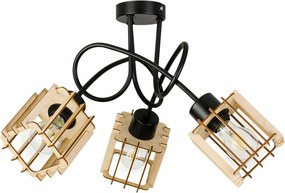 Mennyezeti Lámpa Függő CSillár Loft fa E27