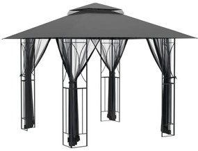 antracit acél pavilon oldalfalakkal 300 x 300 x 270 cm