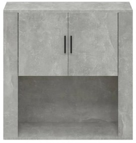 betonszürke szerelt fa faliszekrény 80 x 313 x 80 cm