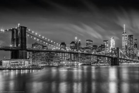 Plakát BROOKLYN BRIDGE Nightly Impressions | Monochrome