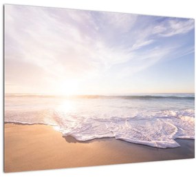 Homokos tengerpart képe (üvegen) (70x50 cm)