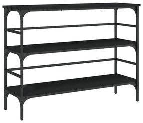 fekete szerelt fa tálalóasztal 100x32x75 cm