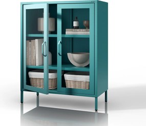 Vitrin GINA, 800 x 1015 x 400 mm, Modern: tengerszínű