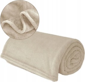 Sima Meleg Takaró 160x200 cm Bézs Puha Takaró Ágytakaró Kanapé