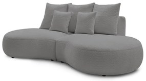 Világosszürke buklé szövet kanapé 260 cm Saint-Germain – Bobochic Paris