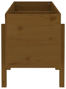 mézbarna tömör fenyőfa kerti magaságyás 121 x 50 x 57 cm