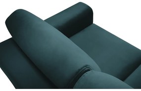 Petróleum színű bársony kinyitható tárolóhelyes kanapé 235 cm Kyoto – Cosmopolitan Design