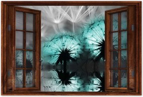 Poszterek 90x60 Türkiz pitypangok