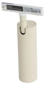 Modern bézs spotlámpa fehérrel 1 fázisú sínrendszerhez GU10 35mm - Slimline Uzzy