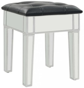 tükrös MDF / üveg öltözőasztal ülőkével